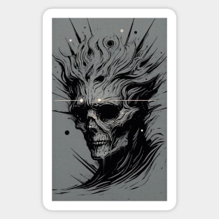 Death Mask Illustration Sticker